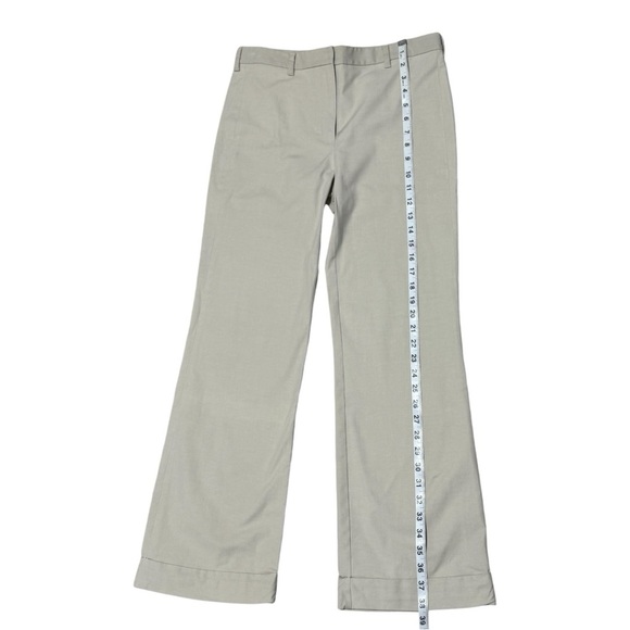 MaxMara Beige Straight Leg Cuffed Stretch Casual Pants Size 8 - Picture 7 of 9